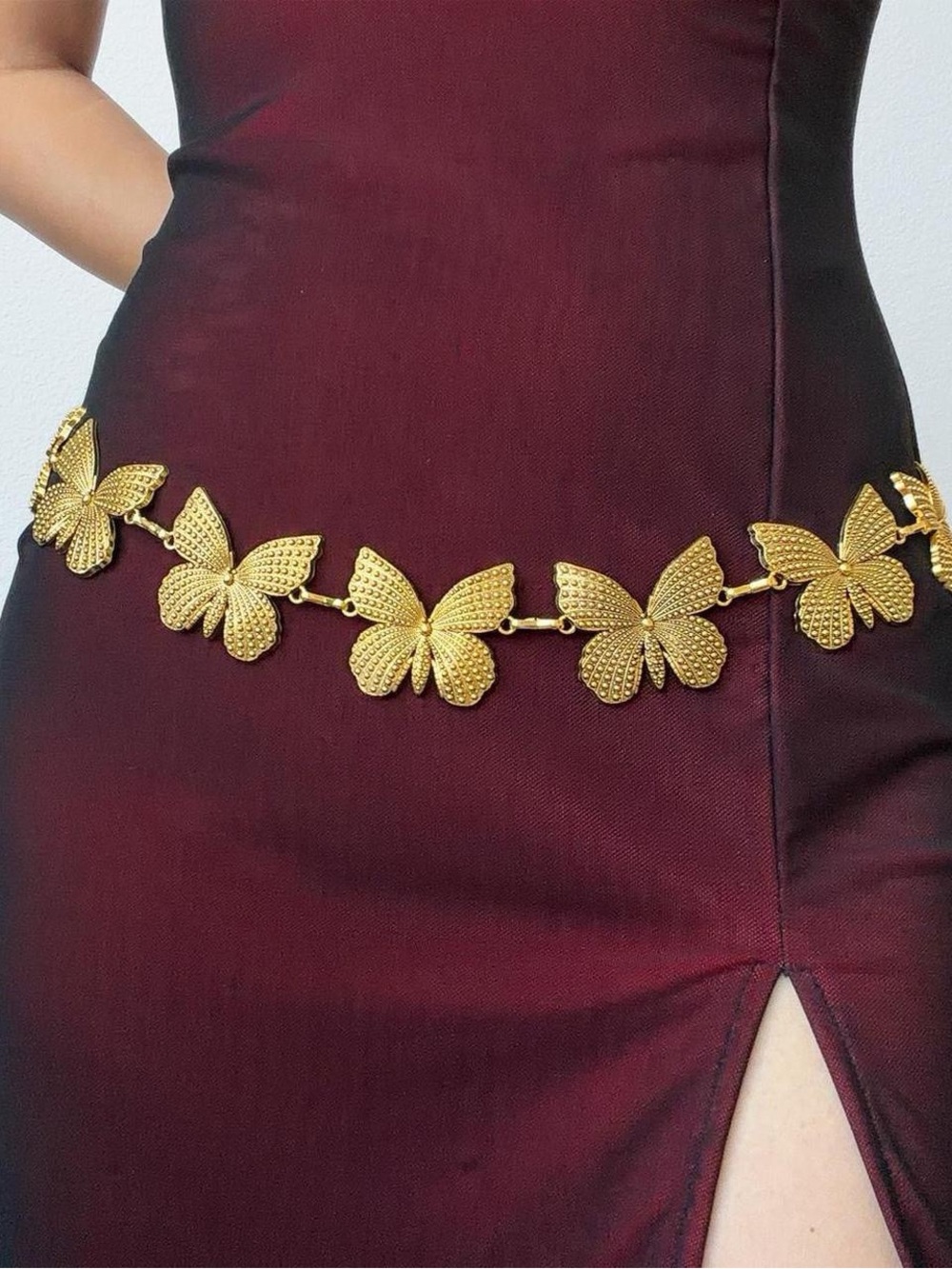 Butterfly Gold Metal Waist Chain boho fairycore Adjustable Size Belt